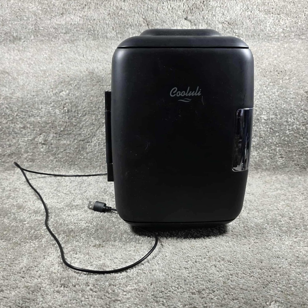 Cooluli Mini Fridge Black Classic 4L Portable‎ Cooler Warmer USB DC Car Small